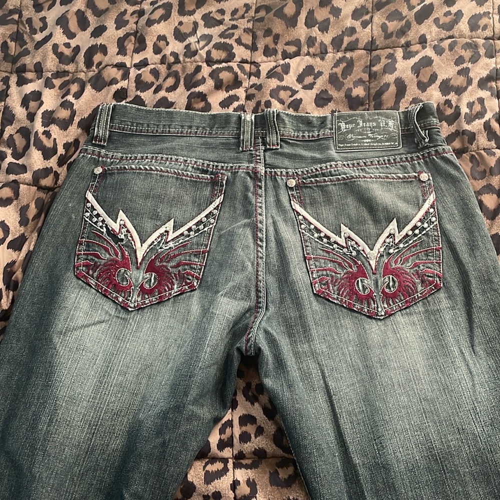 SUPER CUTE BAGGY GREY BEDAZZLED PEPE LONDON JEANS